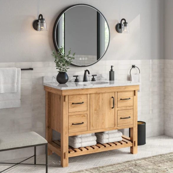 Antique Style Distressed Wood Vanity Factory